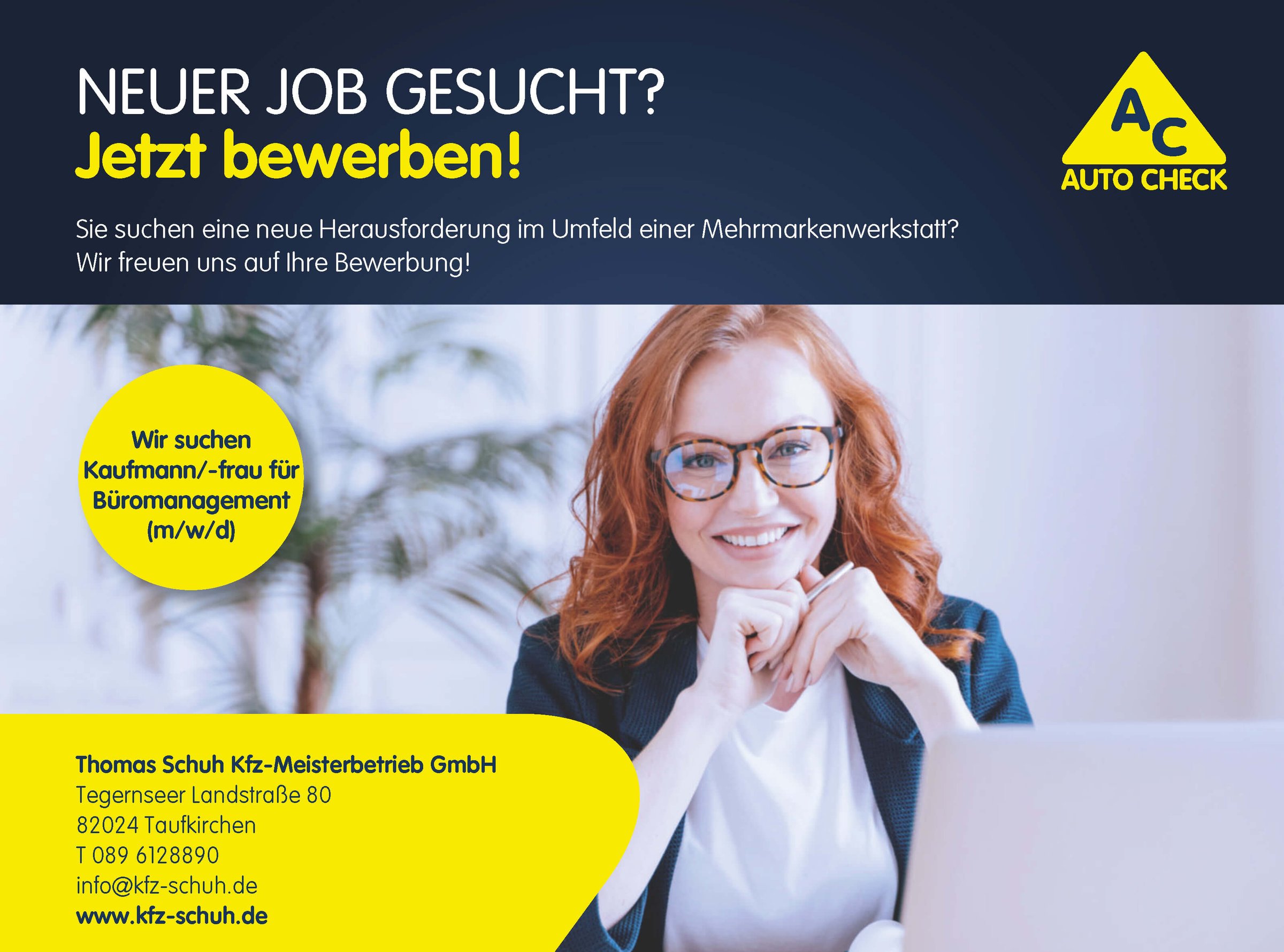 Stellenanzeige zum Stelle Kaufmann/-Frau bei Kfz Schuh Bild: Stellenanzeige zum Stelle Kaufmann/-Frau bei Kfz Schuh